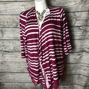 Lane Bryant Outlet Women Red Cardigan Sz 22/24 Plus.Pit to pit approx:  30 inc